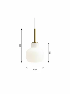 Kattovalaisimet|Louis Poulsen VL Ring Crown -riippuvalaisin Ø 19 cm WHITE/BRASS