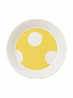 Lautaset & Kulhot|Arabia Vuokko-lautanen 21 cm KRAKLEE YELLOW