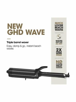 Hiustenhoito|GHD Wave Professional Triple Waver -kolmoislainerauta BLACK