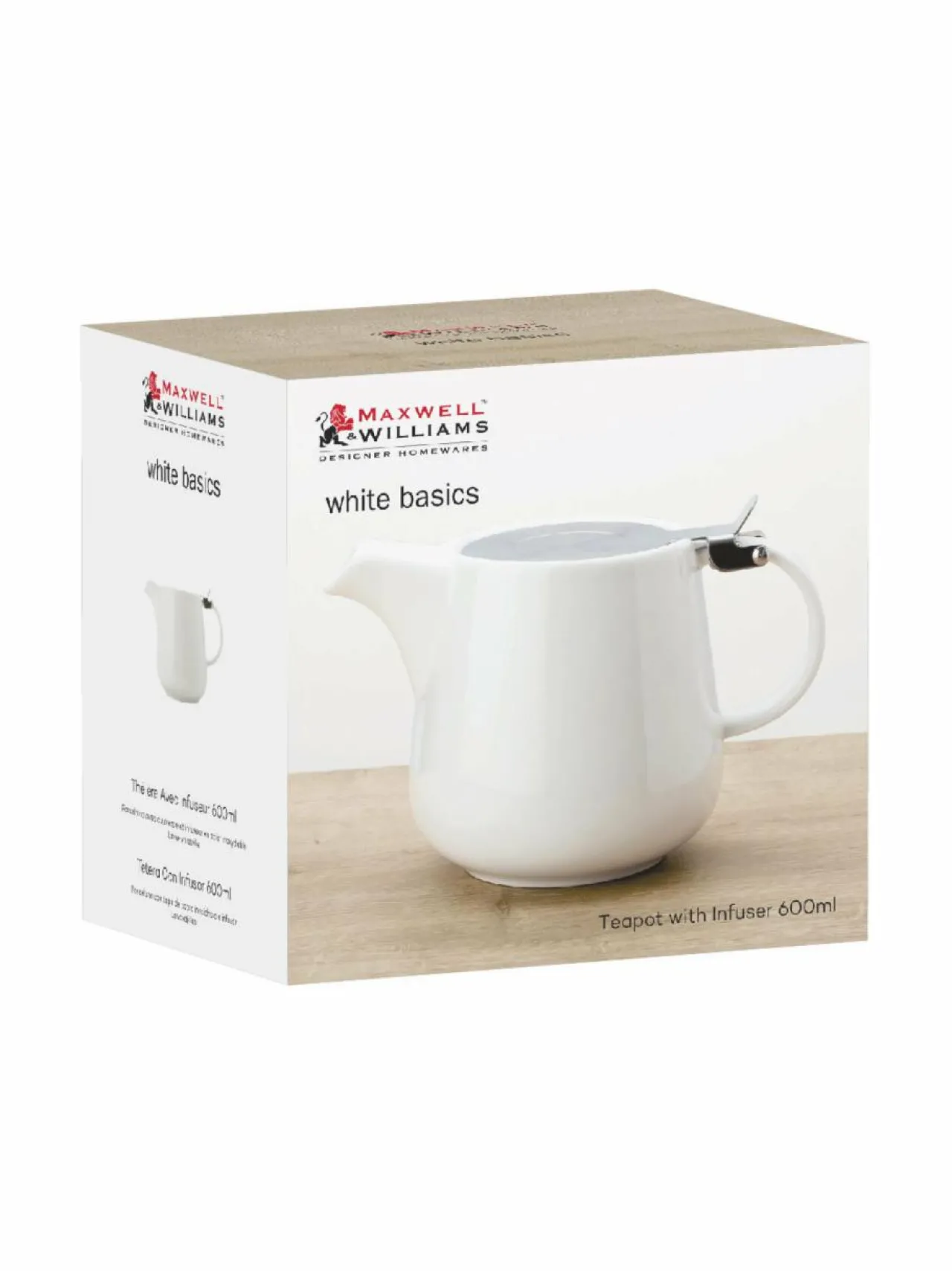 Tee, Kahvi & Vesi|Maxwell&Williams WB-teekannu posliinista 600 ml WHITE