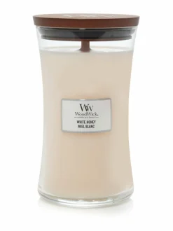 Kynttilät & Lyhdyt|Woodwick White Honey Large -tuoksukynttilä BEIGE
