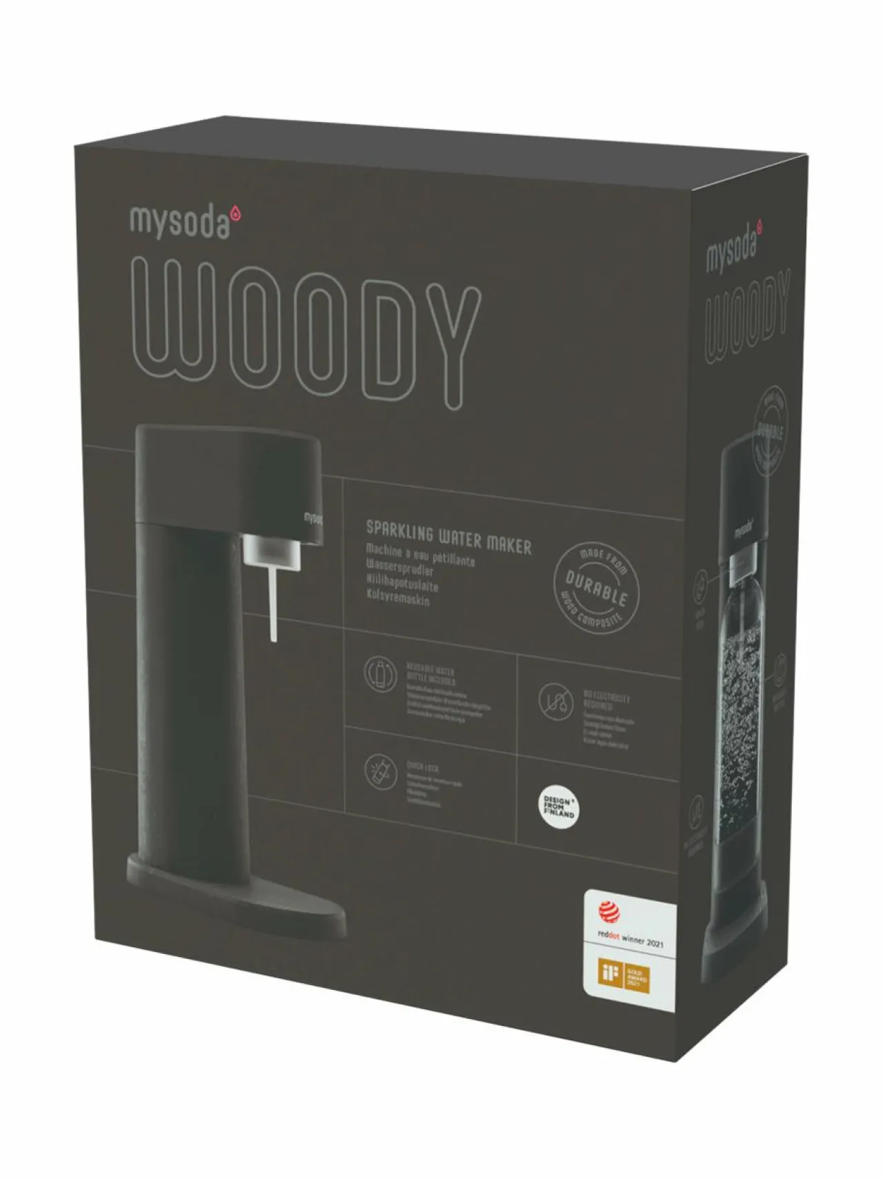 Muut Keittiölaitteet|Mysoda Woody-hiilihapotuslaite BLACK