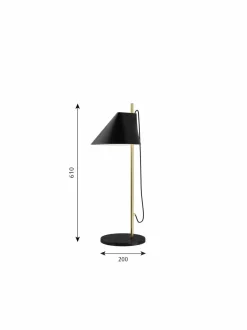 Pöytävalaisimet|Louis Poulsen Yuh-pöytävalaisin BLACK/BRASS